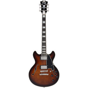 D'Angelico Premier Mini DC Brown Burst E-Gitarre