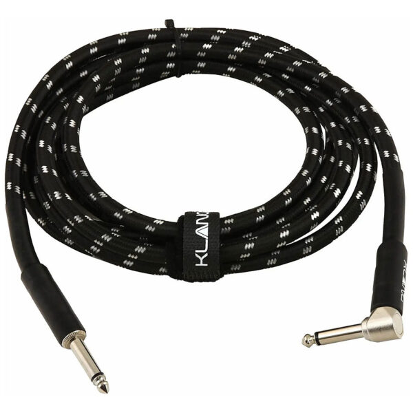 Klang Black Tweed 3 m one angled Instrumentenkabel