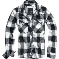 Brandit Flanellhemd - Checkshirt - S bis 7XL - für Männer - Größe XXL - schwarz/weiß