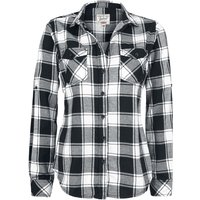 Brandit Flanellhemd - Amy Flanell Checkshirt - S bis 5XL - für Damen - Größe XXL - schwarz/weiß