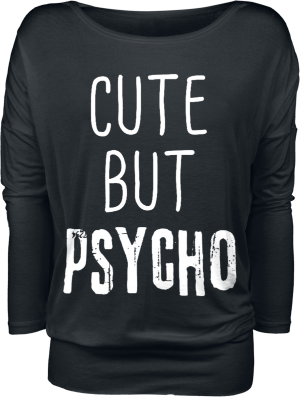 Cute But Psycho Langarmshirt - S - für Damen - Größe S - schwarz – Bild 2