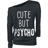 Cute But Psycho Langarmshirt - S - für Damen - Größe S - schwarz