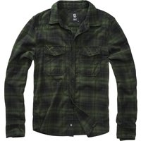 Brandit Flanellhemd - Checkshirt - L bis 4XL - für Männer - Größe L - grün