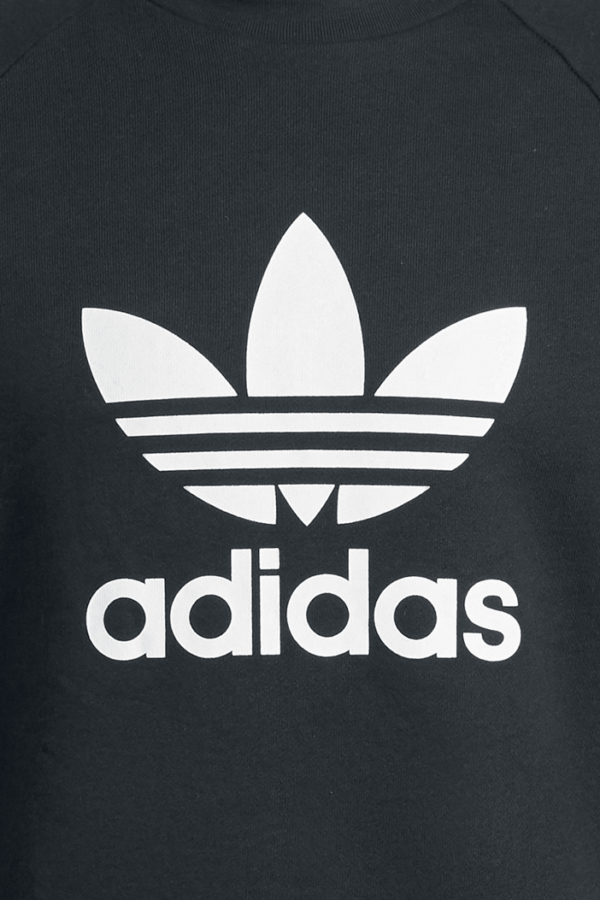 Adidas Sweatshirt - Trefoil Crew - S - für Männer - Größe S - schwarz/weiß – Bild 2