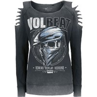 Volbeat Sweatshirt - Bandana Skull - S bis XXL - für Damen - Größe XXL - grau  - EMP exklusives Merchandise!