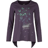 Full Volume by EMP Langarmshirt - Langarmshirt mit Galaxy Butterfly Print - S bis XXL - für Damen - Größe XXL - lila