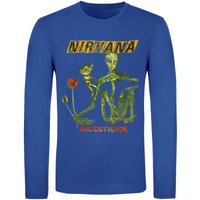 Nirvana Langarmshirt - Reformant Incesticide - S bis M - für Männer - Größe S - blau  - Lizenziertes Merchandise!