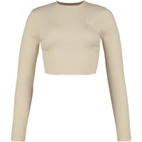 Alpha Industries Langarmshirt - X-FIT RIB LS C WMN - M bis XL - für Damen - Größe XL - creme