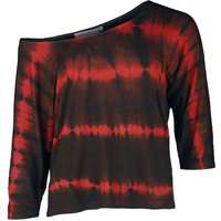 Innocent - Gothic Langarmshirt - Solana Top - XS bis 4XL - für Damen - Größe XXL - schwarz/rot