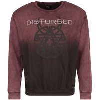 Disturbed Sweatshirt - Believe Symbol - S bis L - für Männer - Größe S - dunkelrot  - Lizenziertes Merchandise!