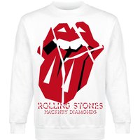 The Rolling Stones Sweatshirt - Diamond Tongue White Crewneck - S bis XXL - für Männer - Größe XXL - weiß  - EMP exklusives Merchandise!