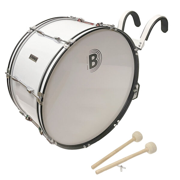 Bounce MB-1 26" x12" White Marching Bassdrum Große Trommel