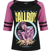 Electric Callboy Langarmshirt - EMP Signature Collection - S bis L - für Damen - Größe S - schwarz/pink  - EMP exklusives Merchandise!