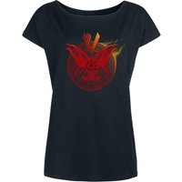 Vikings Flames Damen Loose-Shirt schwarz