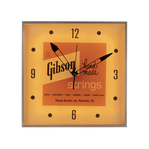 Gibson Vintage Lighted Wall Clock - Handmade Strings Wanduhr