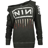 Nine Inch Nails Sweatshirt - Downward Spiral - S bis XXL - für Damen - Größe XL - charcoal  - Lizenziertes Merchandise!