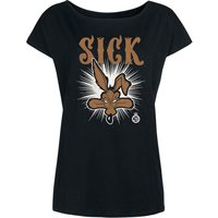 Looney Tunes Sick Damen Loose-Shirt schwarz