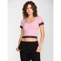 Vive Maria Sweet Cropped Shirt Damen T-Shirt rosa