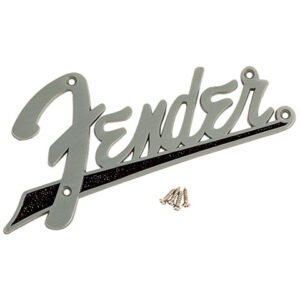 Fender AmpLogo flat-black Ersatzteil Verstärkung