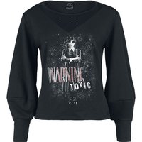 Wednesday - Gothic Sweatshirt - Warning - Toxic - S bis XXL - für Damen - Größe XXL - schwarz  - EMP exklusives Merchandise!