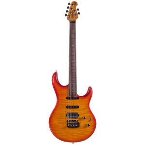 Music Man Signature Luke III RW HSS Cherry Burst Flame E-Gitarre