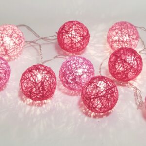 LED Ball Lichterkette SISAL - 10 warmweiße LED - 1