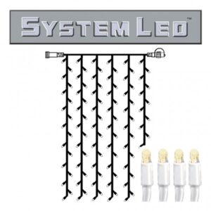 System LED White | Lichtvorhang | koppelbar | exkl. Trafo | 1.00m x...