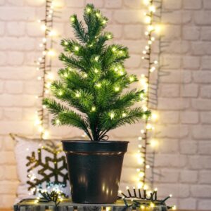 LED Weihnachtsbaum im Blumentopf - 50 warmweißen LED - H: 55cm - Ba...