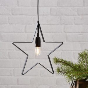 LED Hängestern - Metallstern - Dekoleuchte - 5-zackig - D: 33cm - i...