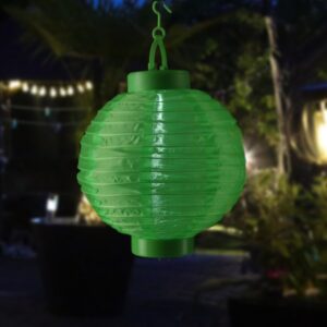 LED Solar Lampion - 1 kaltweiße LED - H: 23cm - D: 20cm - Lichtsens...