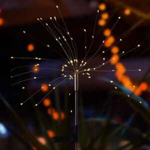 LED Solarstab FEUERWERK - Gartendeko - 90 warmweiße LED - H: 90cm -...