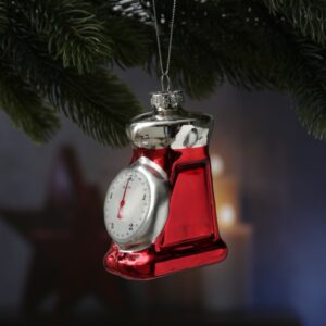 Weihnachtsbaumschmuck Küchenwaage - Glas - Christbaumschmuck - H: 1...