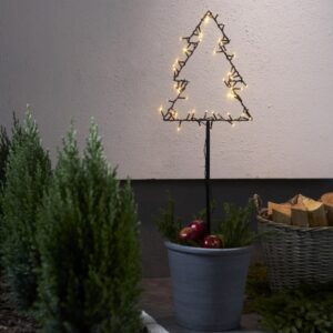 LED Lichterbaum Spiky - stehend - H: 90cm - 60 warmweiße LED - Time...