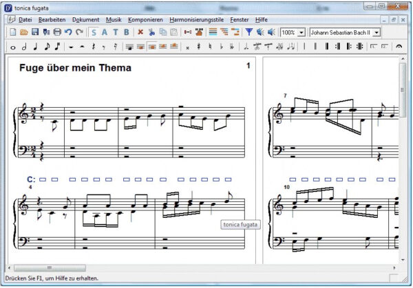 Musik-Software Capella tonica fugata 13