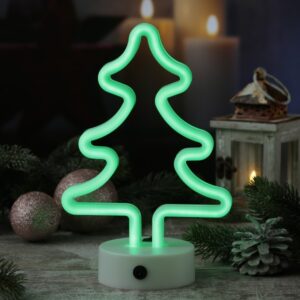 LED NEON Figur TANNENBAUM - Neonlicht - H: 27cm - Batterie oder USB...