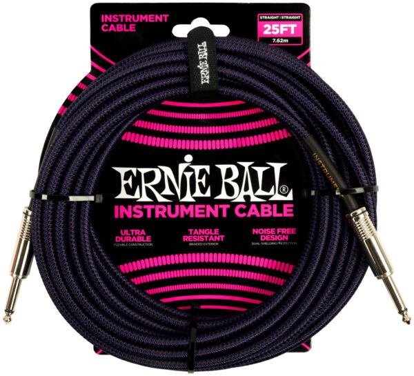 Instrumentenkabel Ernie Ball EB6397 violett/schwarz 7