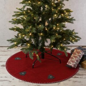 Weihnachtsbaumdecke - grauer Weihnachtsbaum - Filz - D: 98cm - rund...