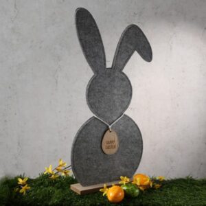 Hase - Dekofigur aus Filz - Osterdeko - stehend - H: 52cm - Innen -...