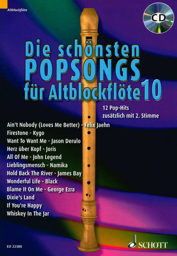 Sammelband für Altblockflöte Die schönsten Popsongs für Altblockflö...