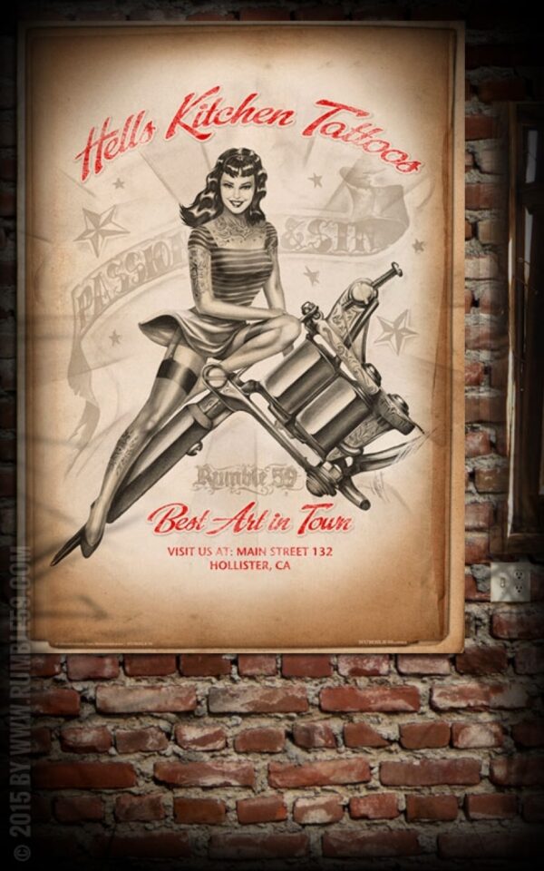 Rumble59 Poster - Hells Kitchen Tattoo