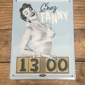 Vintage Blechschild - Chez Fanny