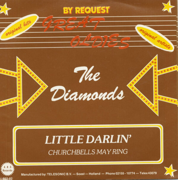 The Diamonds - Little Darlin' - The Church Bells May Ring (7inch