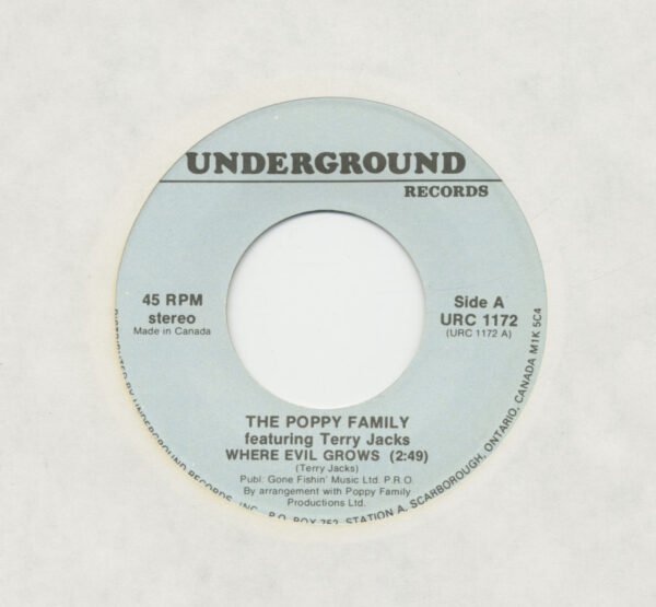 The Poppy Family featuring Terry Jacks - Where Evil Grows - Concrete Sea (7inch