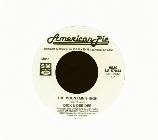 DICK & DEE DEE / Nelson Riddle - The Mountain's High - Route 66 Theme (7inch