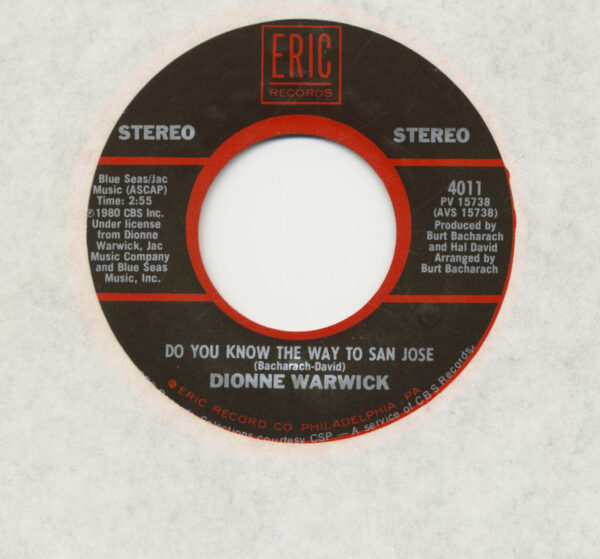 Dionne Warwick - Do You Know The Way To San Jose - This Girl's In Love With You (7inch