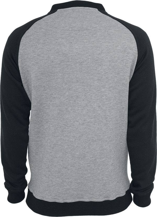 Urban Classics Sweatshirt - 2-Tone Raglan Crewneck - M bis 5XL - für Männer - Größe 5XL - grau/schwarz – Bild 2