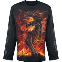 Spiral - Gothic Langarmshirt - Draconis - M bis XXL - für Männer - Größe XXL - schwarz