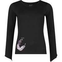 Full Volume by EMP - Gothic Langarmshirt - Longsleeve With Wing And Feather Print - S bis XXL - für Damen - Größe XXL - schwarz