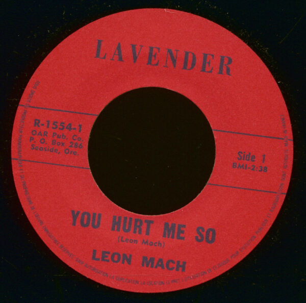 Leon Mach - You Hurt Me So - It's You I Love (7inch