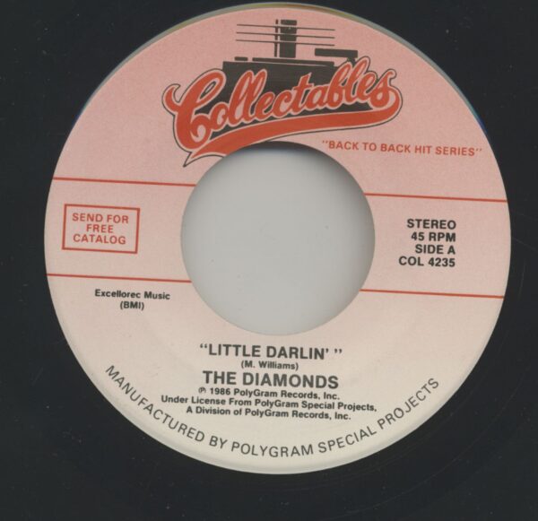 The Diamonds & The Admirations - Little Darlin' - The Bells Of Rosa Rita (7inch